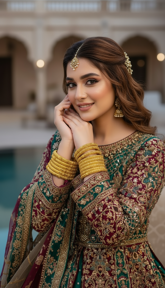 Vintage Majesty Gold Polished Bangles